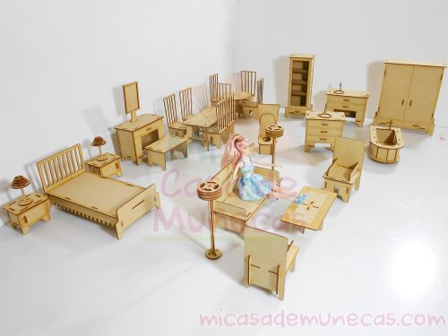 Muebles para munecas Barbie